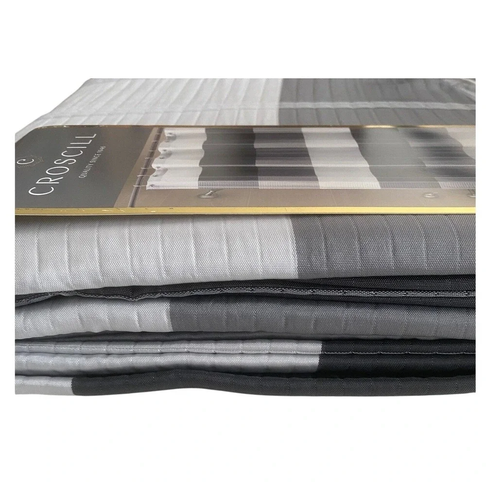 Croscill Fairfax Fabric‎ Shower Curtain Black/Gray 72